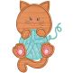 Sweet Silly Cats Applique Machine Embroidery Designs by JuJu