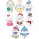Sweet Snowmen Applique Machine Embroidery Designs By JuJu