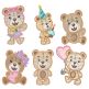 Sweet Teddy Bears Applique Machine Embroidery Designs by JuJu 
