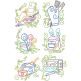 Swirly Kitchen 2 Machine Embroidery Designs by JuJu