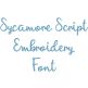 Sycamore Script Embroidery Font | Machine Embroidery Designs by JuJu