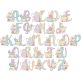Tea Party Alphabet Digital Embroidery Machine Designs by JuJu