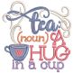Tea Party Word Art Machine Embroidery Designs by JuJu