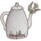 Tea Time Sketch Machine Embroidery Designs by JuJu