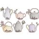 Tea Time Sketch Machine Embroidery Designs by JuJu