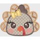 Thanksgiving Friends Peekers Applique Machine Embroidery Designs by JuJu 