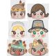 Thanksgiving Friends Peekers Applique Machine Embroidery Designs by JuJu 