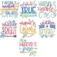 Think About Such Things Word Art Machine Embroidery Designs by JuJu