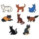 Top Cats Applique Set 2 Machine Embroidery Designs by JuJu