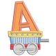 Train Alphabet Applique | Machine Embroidery Designs by JuJu