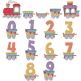 Train Numbers Filled | Machine Embroidery Designs by JuJu