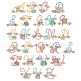 Tribal Baby Alphabet | Machine Embroidery Designs by JuJu
