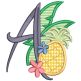 Tropical Applique Alphabet | Machine Embroidery Designs by JuJu