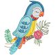 Tropical Birds Applique Machine Embroidery Designs by JuJu 