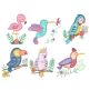Tropical Birds Applique Machine Embroidery Designs by JuJu 