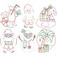 Tropical Christmas Digital Embroidery Designs by JuJu