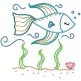 Tropical Fish Machine Embroidery Designs by JuJu
