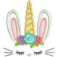 Unicorn Animal Faces Applique Machine Embroidery Designs By JuJu