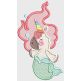 Unicorn Mermaids Applique Machine Embroidery Designs by JuJu