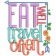 Vacation Word Art 1 Machine Embroidery Designs by JuJu