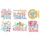 Vacation Word Art 3 Machine Embroidery Designs by JuJu

