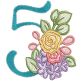 Valencia Numbers | Machine Embroidery Designs by JuJu