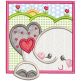 Valentine Animal Squares Applique Machine Embroidery Designs by JuJu