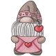 Valentine Gnome | Machine Embroidery Designs by JuJu