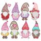 Valentine Gnomes 2 Machine Embroidery Designs by JuJu

