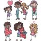 Valentines Stix People | Machine Embroidery Designs by JuJu