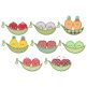 Veggie Twins Applique Machine Embroidery Designs by JuJu