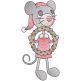 Vintage Christmas Mice Machine Embroidery Designs By JuJu