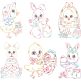 Vintage Easter Friends Digital Embroidery Designs by JuJu