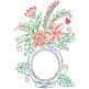 Vintage Floral Monogram Vases 1 | Machine Embroidery Designs by JuJu