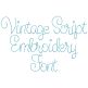 Vintage Script Embroidery Font Machine Embroidery Designs by JuJu