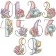 Vintage Sketch Blooming Numbers | Machine Embroidery Designs by JuJu