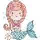 Vintage Sketch Mermaids Machine Embroidery Designs By JuJu