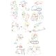 Vintage Stitch Sweet Snowmen Machine Embroidery Designs by JuJu