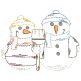 Vintage Stitch Sweet Snowmen Machine Embroidery Designs by JuJu