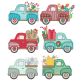 Vintage Trucks Christmas Applique Machine Embroidery Designs by JuJu