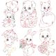 Vintage Valentines Friends Digital Embroidery Designs by JuJu