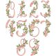 Vineyard Vine Numbers | Machine Embroidery Designs by JuJu
