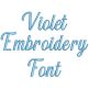 Violet Embroidery Font | Machine Embroidery Designs by JuJu