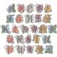 Watercolor Flowers Alphabet | Machine Embroidery Designs by JuJu