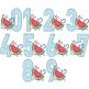 Watermelon Applique Numbers | Machine Embroidery Designs by JuJu