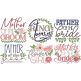 Wedding Party Word Art 2 | Machine Embroidery Designs by JuJu