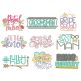 Wedding Word Art Machine Embroidery Designs By JuJu

