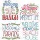 Welcome Signs 3 | Machine Embroidery Designs by JuJu