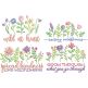Wildflower Sayings 2 | Machine Embroidery Designs by JuJu