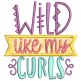 Wild Hair Word Art Machine Embroidery Designs by JuJu